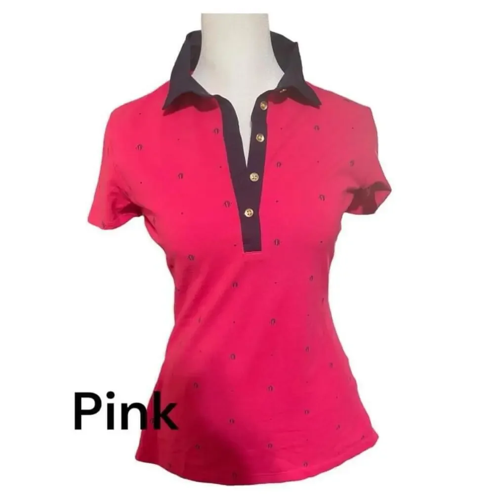 Women's Tommy Hilfiger Pink short sleeve spring summer Polo Shirt Size S - Picture 1 of 6